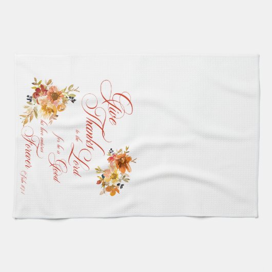 Bedankt geven aan de waterverf van Lord herfst flo Theedoek (Horizontaal)