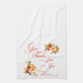 Bedankt geven aan de waterverf van Lord herfst flo Theedoek (Verticaal)