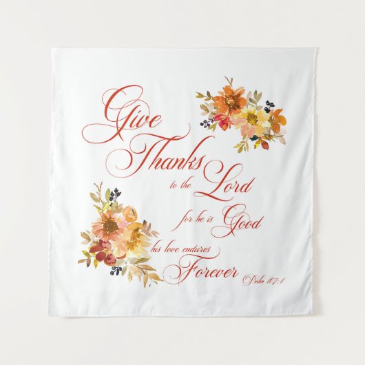 Bedankt geven aan de waterverf van Lord herfst flo Wandkleed (Voorkant)