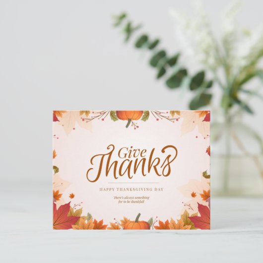 Bedankt geven briefkaart (Staand voorkant)