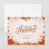 Bedankt geven briefkaart (Voorkant / Achterkant)