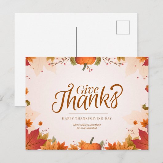 Bedankt geven briefkaart (Voorkant / Achterkant)