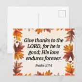 Bedankt geven briefkaart (Voorkant / Achterkant)