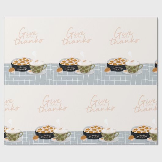 Bedankt geven cadeaupapier (Vlak)