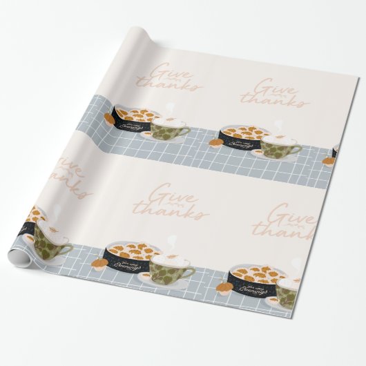 Bedankt geven cadeaupapier (Uitgerold)