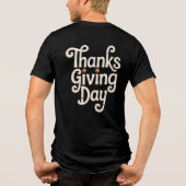 Bedankt geven dag Stijlvolle tekst Vector Art Desi Tri-Blend Shirt (Achterkant)