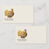 Bedankt geven | Familie Thanksgiving viering Plaatskaartje (Voorkant / Achterkant)