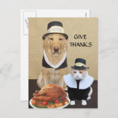 Bedankt geven feestdagenkaart (Voorkant / Achterkant)