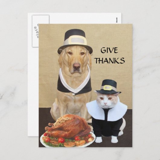 Bedankt geven feestdagenkaart (Voorkant / Achterkant)