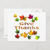 Bedankt geven feestdagenkaart (Voorkant / Achterkant)