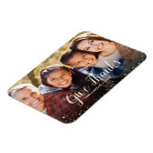 Bedankt geven | Glitz Faux Glitter Photo Overlay Magneet (Linkerzijde)