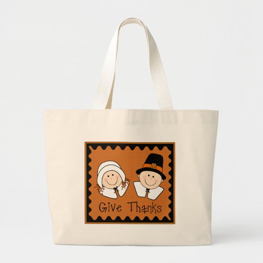 Bedankt geven grote tote bag (Voorkant)