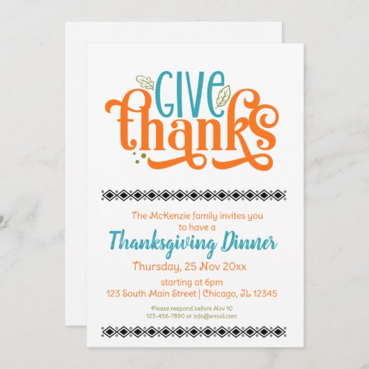 Bedankt geven kaart (Voorkant / Achterkant)