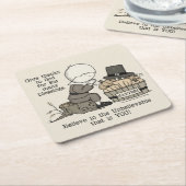 Bedankt geven kartonnen onderzetters (Schuin)