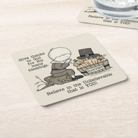 Bedankt geven kartonnen onderzetters (Schuin)