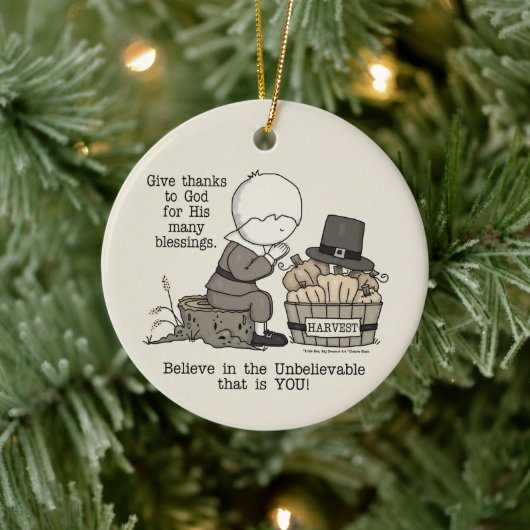 Bedankt geven keramisch ornament (Boom)