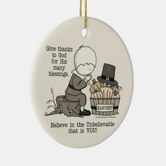 Bedankt geven keramisch ornament (Rechts)