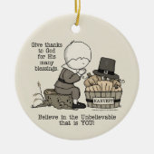 Bedankt geven keramisch ornament (Voorkant)