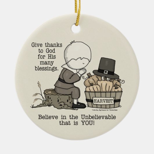 Bedankt geven keramisch ornament (Voorkant)