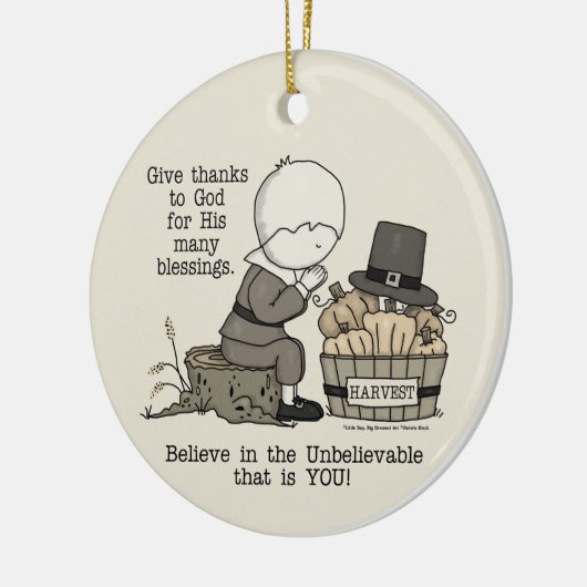 Bedankt geven keramisch ornament (Links)