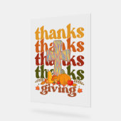 Bedankt geven kruispompoen acryl bord (Hoek)