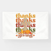 Bedankt geven kruispompoen spandoek (Horizontaal)