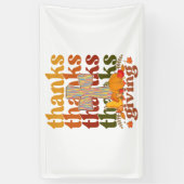 Bedankt geven kruispompoen spandoek (Verticaal)