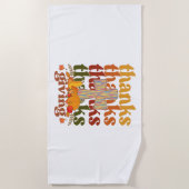 Bedankt geven kruispompoen strandlaken (Voorkant)