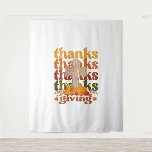 Bedankt geven kruispompoen wandkleed (Voorkant)