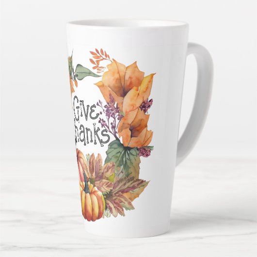 Bedankt geven latte mok (Rechterhoek)