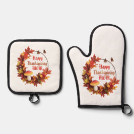 Bedankt geven mama wanten voor de feestdagen ovenwant & pannenlap set