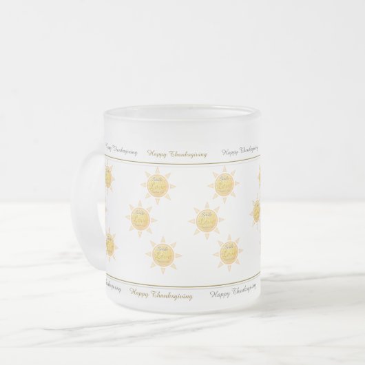 Bedankt geven Mok zon (Voorkant links)