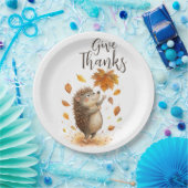 Bedankt geven papieren bordje (Feest)