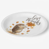 Bedankt geven papieren bordje (Gekanteld)