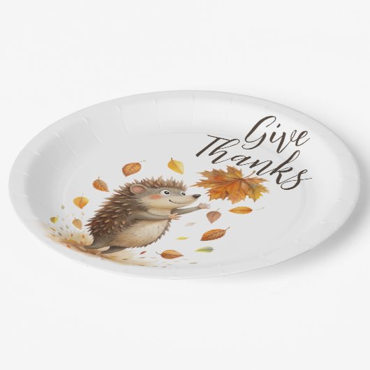 Bedankt geven papieren bordje (Gekanteld)