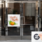 Bedankt geven raamsticker (Kantoordeur)