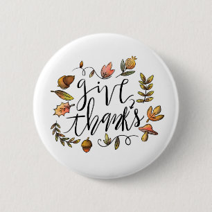 Bedankt geven ronde button 5,7 cm