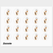Bedankt geven ronde sticker (Vel)