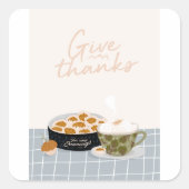 Bedankt geven vierkante sticker (Voorkant)