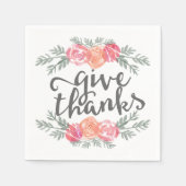 Bedankt geven | Waterverf Florence Thanksgiving Servet (Voorkant)