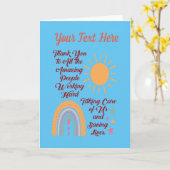 Bedankt geweldige mensen met een gepersonaliseerde kaart (Gele Bloem)