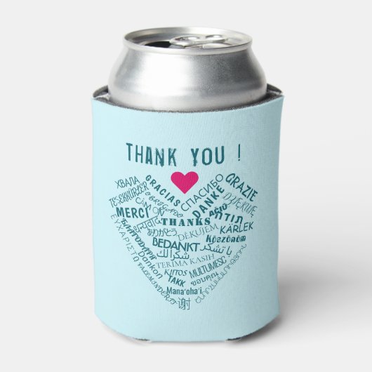 Bedankt Gift Koelbox tekst gepersonaliseerd Blikjeskoeler (Blikje Voorkant)
