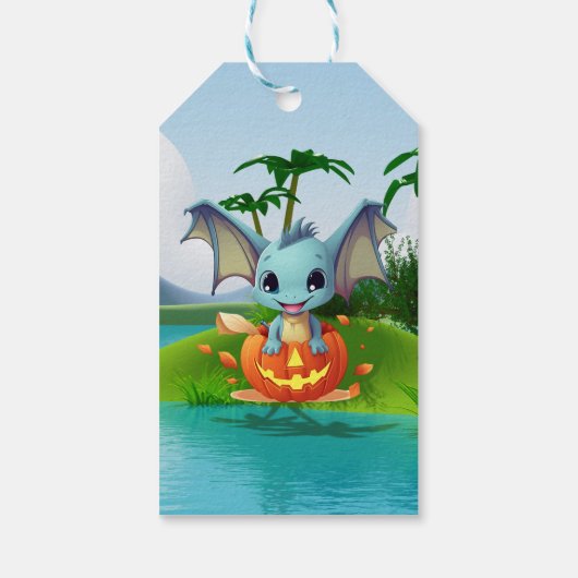 Bedankt Gift Label Kids Verjaardagsfeest Baby Dino Cadeaulabel (Achterkant)