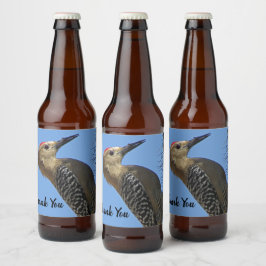 Bedankt Gila Woodpecker Foto Bird Appreciation Bier Etiket