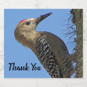 Bedankt Gila Woodpecker Foto Bird Appreciation Bier Etiket (Enkel label)