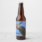 Bedankt Gila Woodpecker Foto Bird Appreciation Bier Etiket (Voorkant)