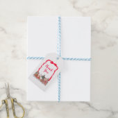 Bedankt Gingerbread Gingham Cadeaulabel (Met Touw)