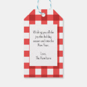 Bedankt Gingerbread Gingham Cadeaulabel (Achterkant)