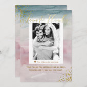 Bedankt Glam Waterverf Gold Foto (Voorkant / Achterkant)