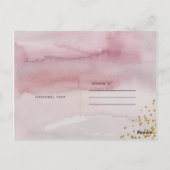 Bedankt Glam Waterverf Gold Foto Briefkaart (Achterkant)